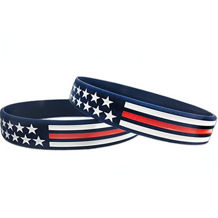 Wholesale American blue and red silicone bracelet JDC-BT-HanJ030