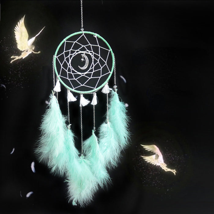 Wholesale Dream Catcher Feather Moon Dream Catcher with LED Light JDC-DC-JY018
