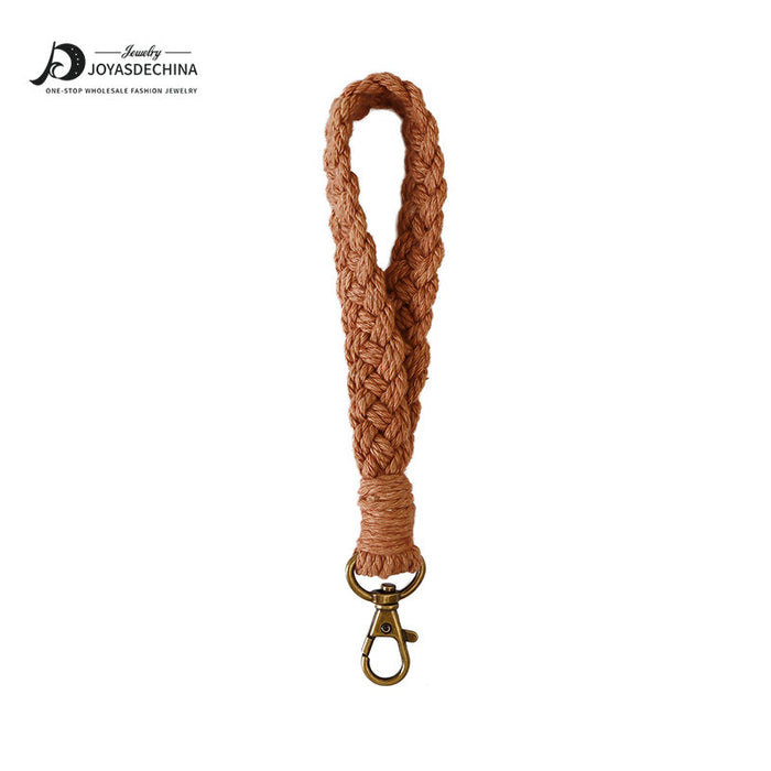 Wholesale hand woven wrist belt pastoral keychain MOQ≥2 JDC-KC-JM010