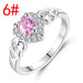 Jewelry WholesaleWholesale Heart Shaped Pink Zircon Crystal Electroplated Copper Ring JDC-RS-MiMeng068 Rings 米萌 %variant_option1% %variant_option2% %variant_option3%  Factory Price JoyasDeChina Joyas De China