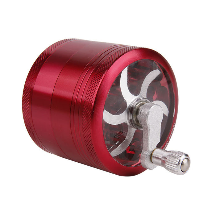 Wholesale hand crank smoke grinder abrader zinc alloy MOQ≥2 JDC-AB-KaiQ004