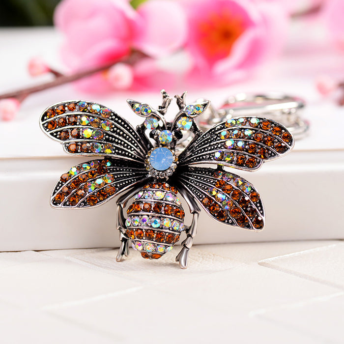 Wholesale Diamond Butterfly Keychain Exquisite Animal Keyring Pendant MOQ≥2 JDC-KC-CH034