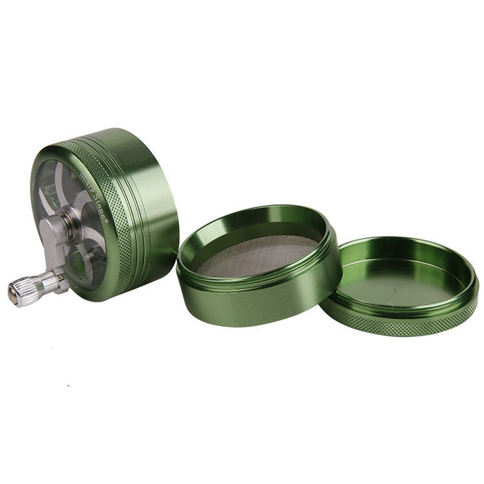 Wholesale hand crank smoke grinder abrader zinc alloy MOQ≥2 JDC-AB-KaiQ004