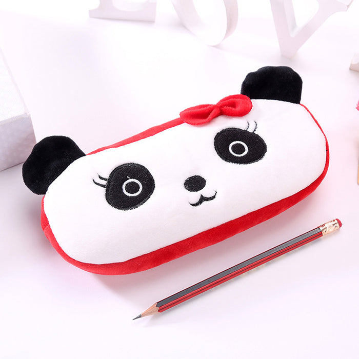 Wholesale Pencil Bags Plush Cute Cartoon Animal Large Capacity MOQ≥3 JDC-PB-ShiD002