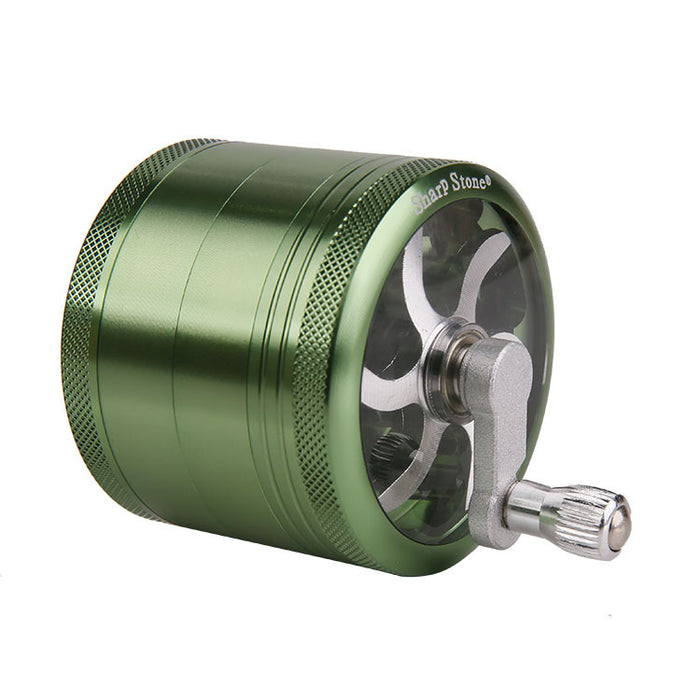 Wholesale hand crank smoke grinder abrader zinc alloy MOQ≥2 JDC-AB-KaiQ004