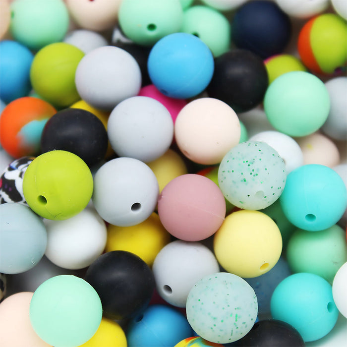 Wholesale 100PCS Bubblegum Beads15MM Silicone DIY Beads Ballpoint Pen JDC-DIY-ZhiS004