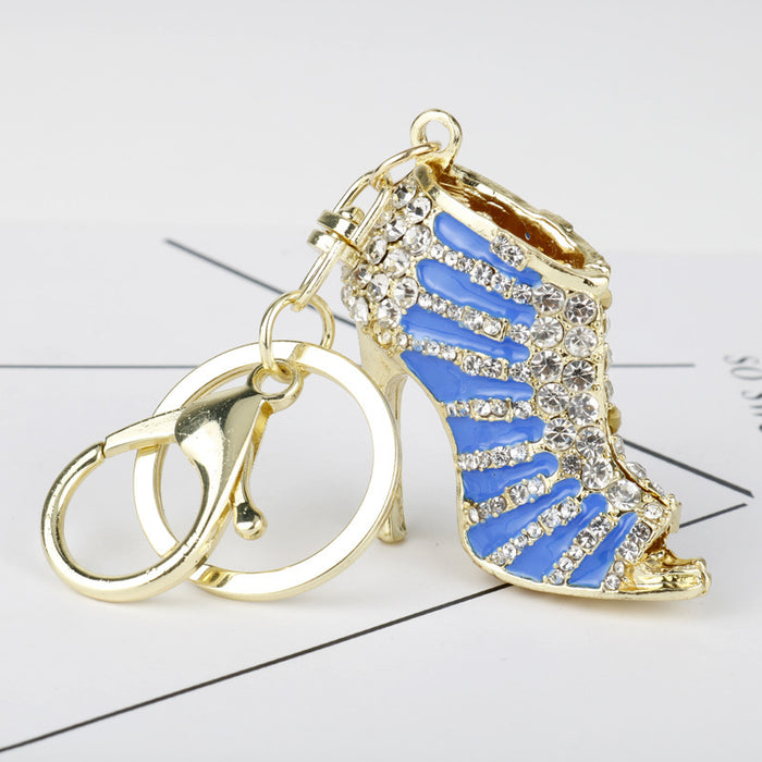 Wholesale pendant diamond high heels keychain car bag pendant JDC-KC-AngJ005