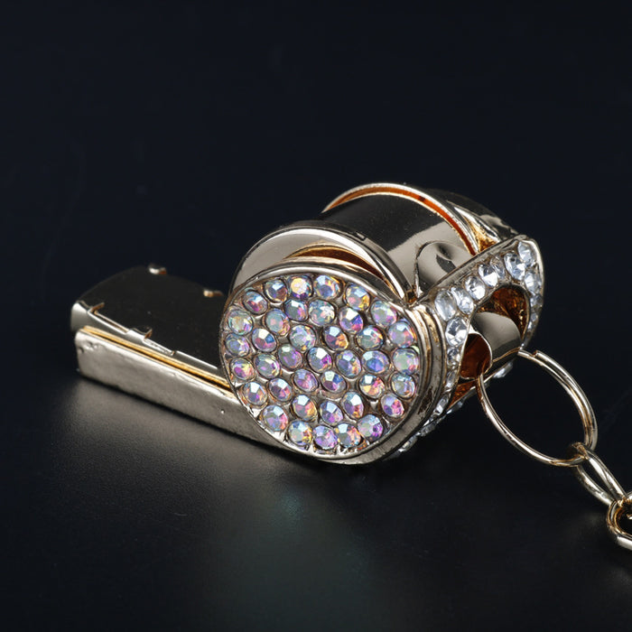 Exquisito llavero exquisito con llaves de silbato repleto de diamantes Keychain JDC-KC-ANGJ008