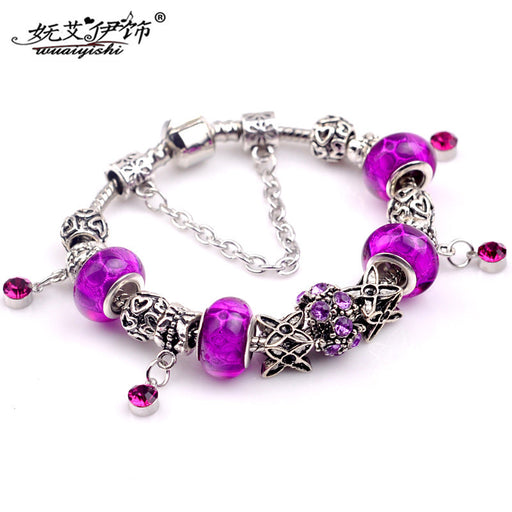 Jewelry WholesaleWholesale vintage couple purple crystal bracelet (F) JDC-BT-WUAI008 Bracelet 妩艾 %variant_option1% %variant_option2% %variant_option3%  Factory Price JoyasDeChina Joyas De China