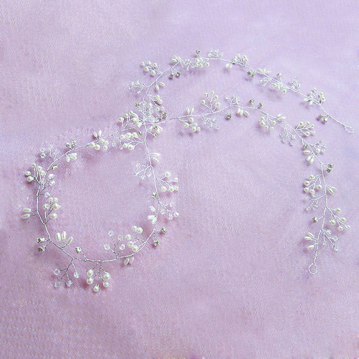 Wholesale Handmade Pearl Hairband Tiara Wedding Dress Accessories MOQ≥2 JDC-HD-DengH007