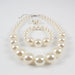 Jewelry WholesaleWholesale ABS Plastic Pearl Necklace Earrings Set JDC-NE-TC281 Necklaces 腾层 %variant_option1% %variant_option2% %variant_option3%  Factory Price JoyasDeChina Joyas De China