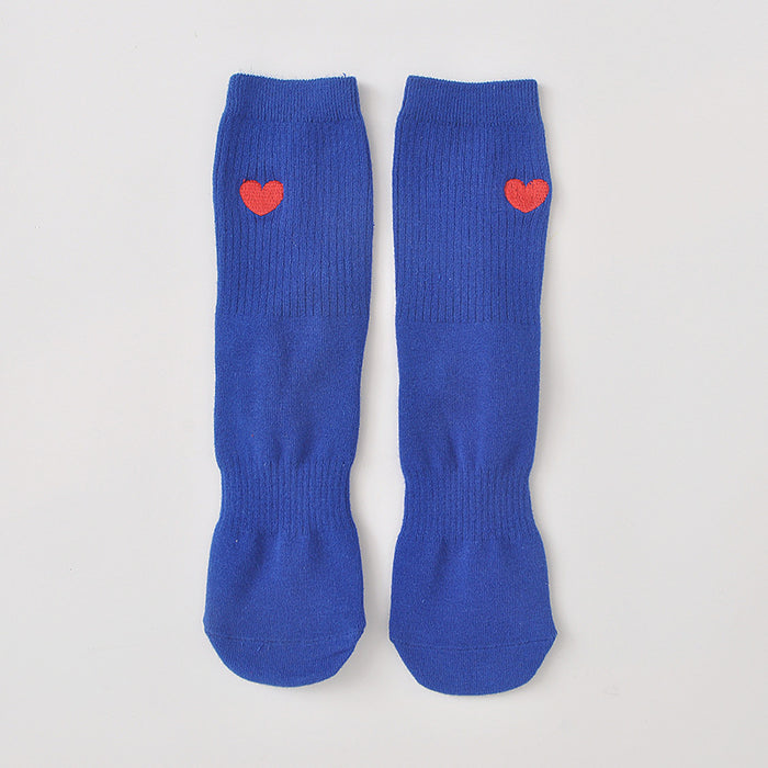 Wholesale Sock 100% Cotton Breathable Sweat Absorbing Love Middle Tube MOQ≥5 JDC-SK-AiM002