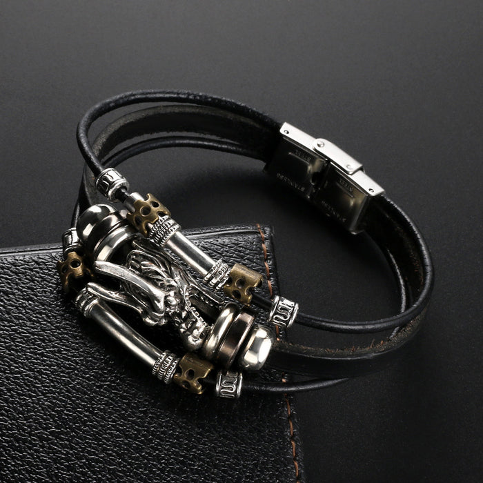 Wholesale Bracelet Alloy Leather Vintage Faucet MOQ≥2 JDC-BT-LiuJ002