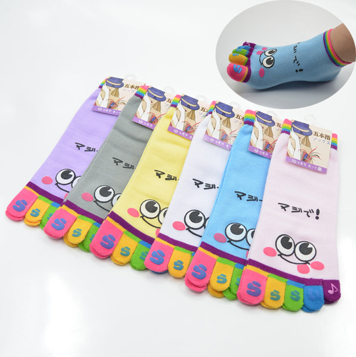 Wholesale Sock Cotton Five Toe Socks Cute Cartoon JDC-SK-YuQ002