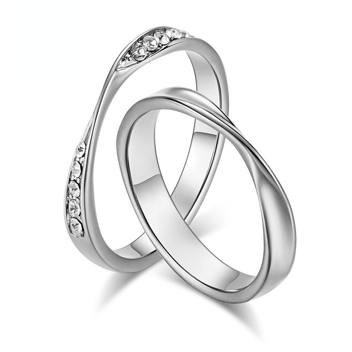 Wholesale Titanium Steel Mobius Rings Couple Rings JDC-RS-PREMLQF002