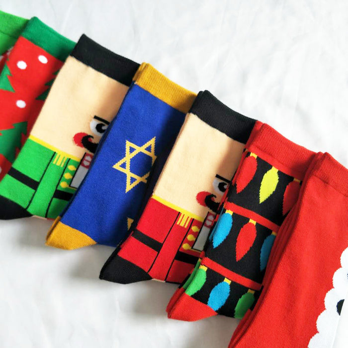 Calcetines al por mayor spandex navidad lindo dibujos animados calcetines transpirables jdc-sk-yiyan015