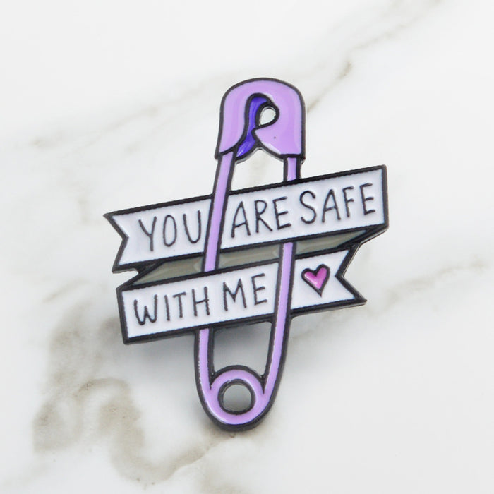 Wholesale you are saf with me purple safety JDC-BC-QiH018
