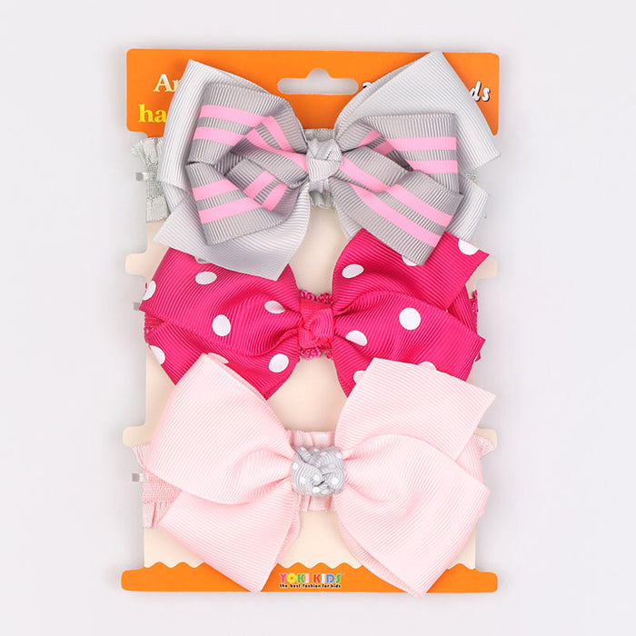 Wholesale kids hair accessories set cute baby bow hair band MOQ≥2 JDC-HD-MeiQ001