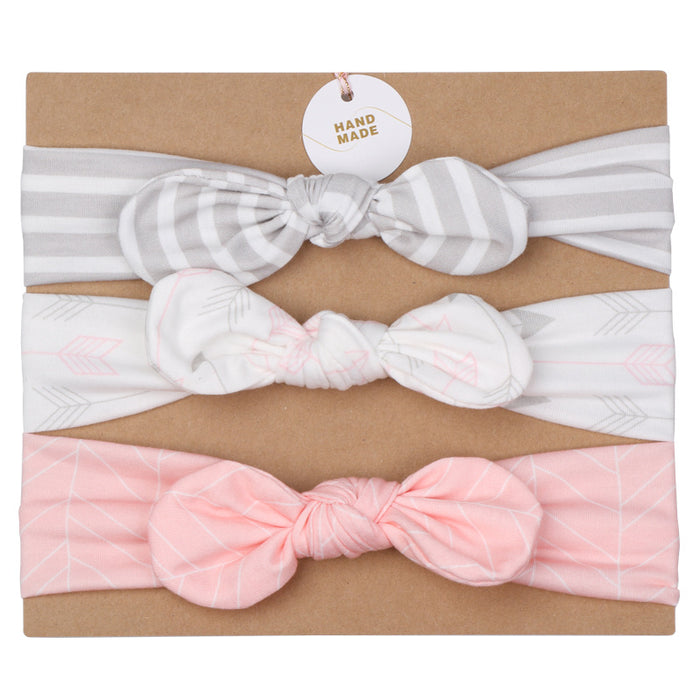 Wholesale Children's Hairband Three Piece Set Bow Ear Baby Hairband MOQ≥2 JDC-HD-MeiQ002