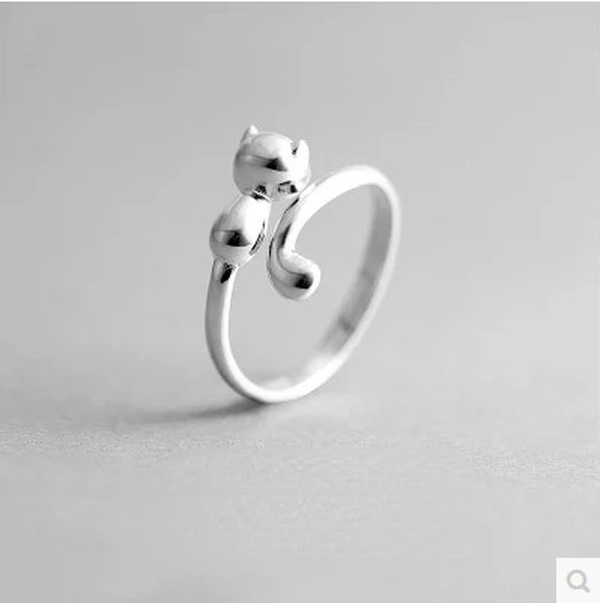 Wholesale Rings S925 Sterling Silver Cat Adjustable JDC-RS-Congz007