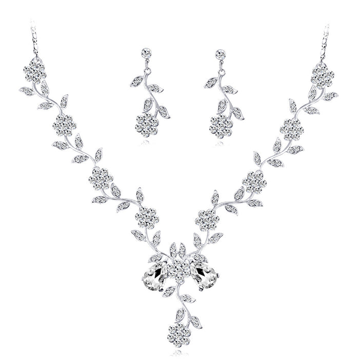 Jewelry WholesaleWholesale bridal necklace set full diamond dress necklace JDC-NE-GSDB008 necklaces 丹比华比 %variant_option1% %variant_option2% %variant_option3%  Factory Price JoyasDeChina Joyas De China