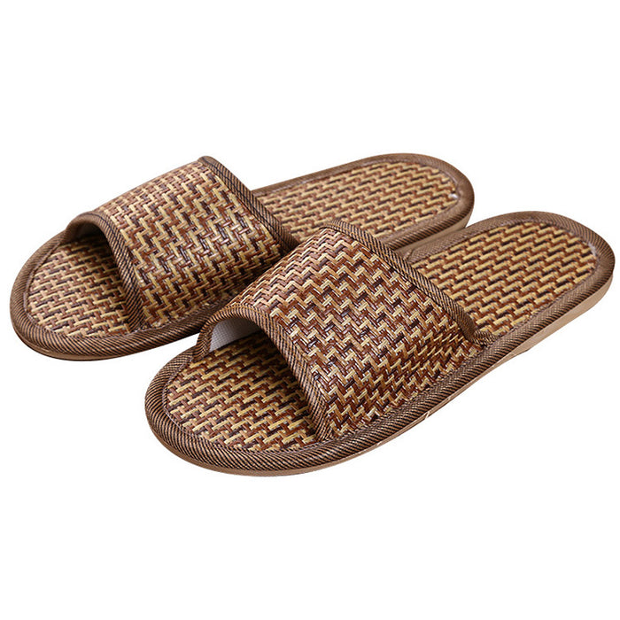 Wholesale natural tropical vine couple home slippers JDC-SP-BaoX002