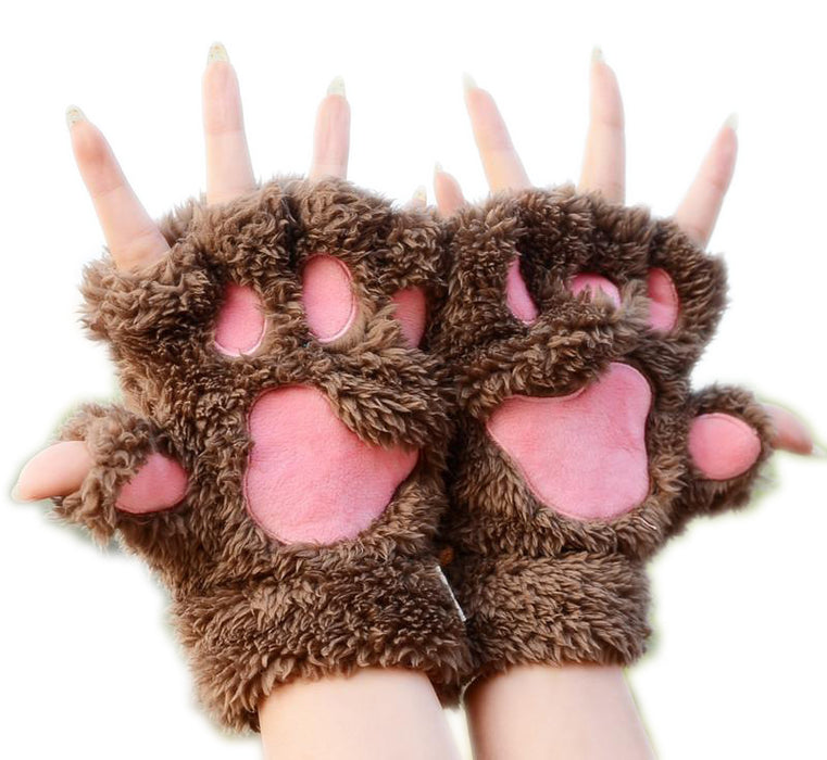 Wholesale Gloves Polyester Winter Cute Cartoon Cat Showing Fingers JDC-GS-PS001