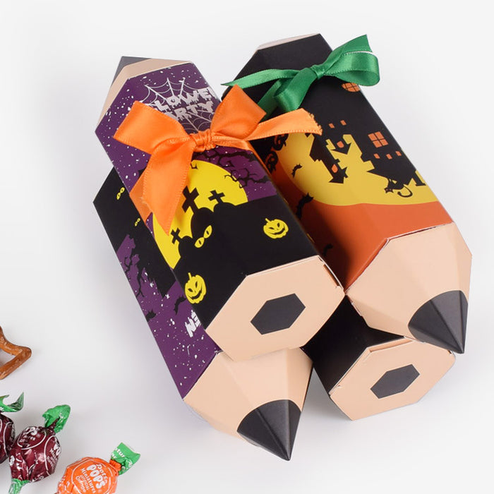Caja de dulces de Halloween al por mayor de la caja de empaquetado plegable Forma de lápiz Moq≥50 JDC-JP-Huaib002