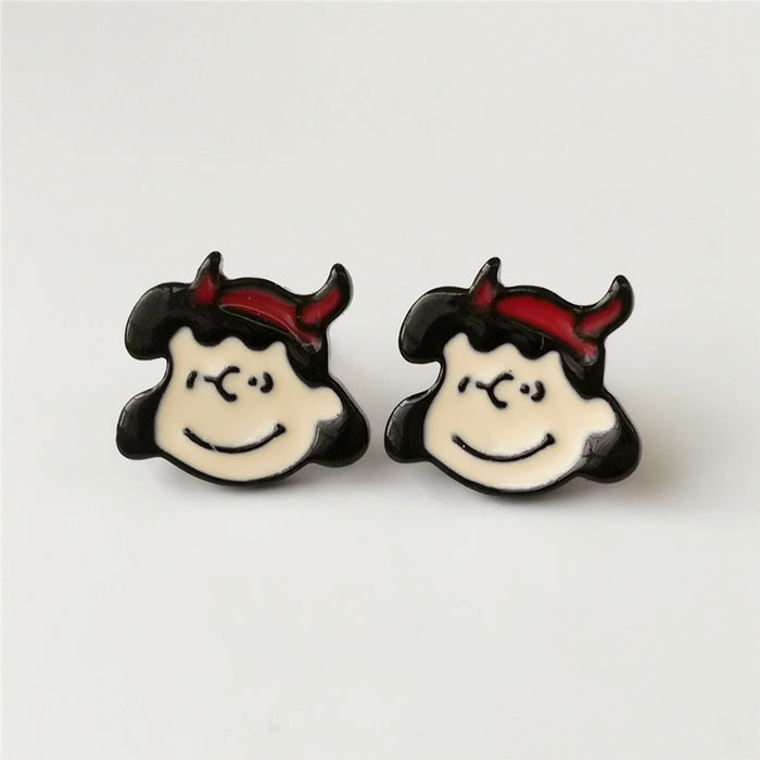 Wholesale Earrings Alloy Cartoon Peanuts MOQ≥2 JDC-ES-SYM004