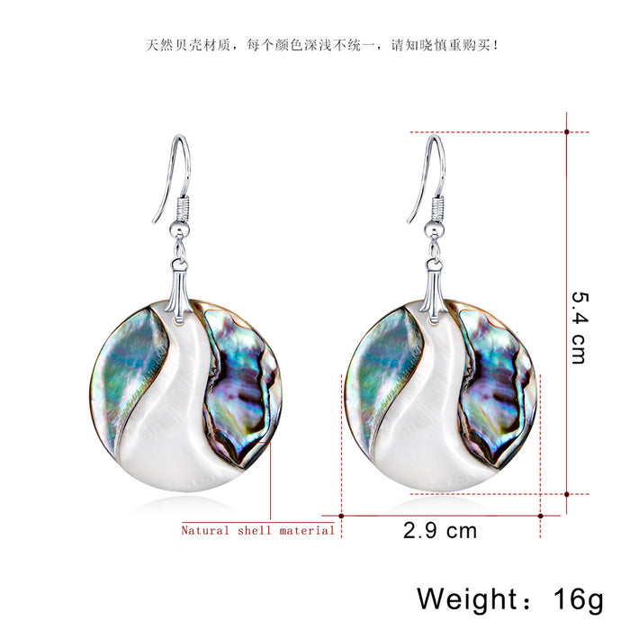 Jewelry WholesaleWholesale shell round earrings JDC-ES-GSDB025 Earrings 丹比华比 %variant_option1% %variant_option2% %variant_option3%  Factory Price JoyasDeChina Joyas De China