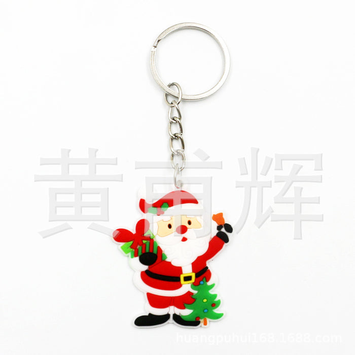 Keholesale Keychain PVC Christmas Soft Adhesive Car Pending aleatorio 24 piezas JDC-KC-Xinh005
