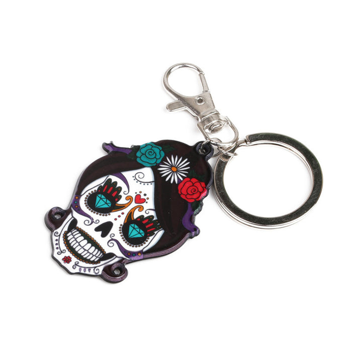 Wholesale Keychain Metal Halloween Skull Pendant JDC-KC-ML001