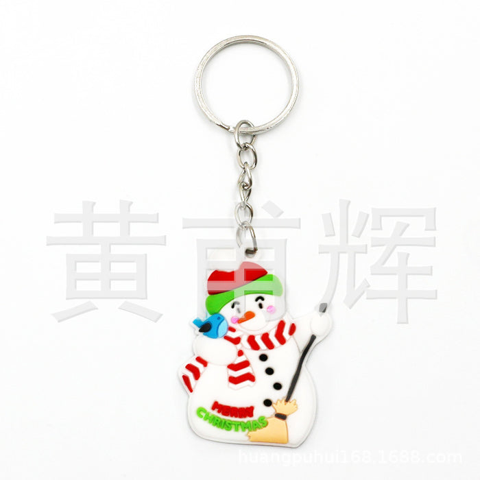 Wholesale Keychain PVC Christmas Soft Adhesive Car Pendant Random 24 Pieces JDC-KC-XinH005