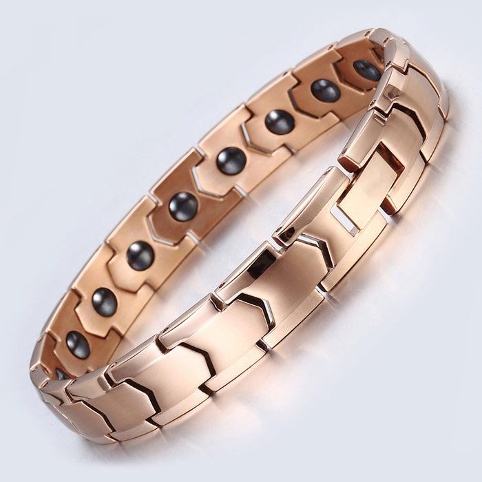 Wholesale Bracelet Stainless Steel Health Magnet Men's Bracelet MOQ≥2 JDC-BT-XingYu004
