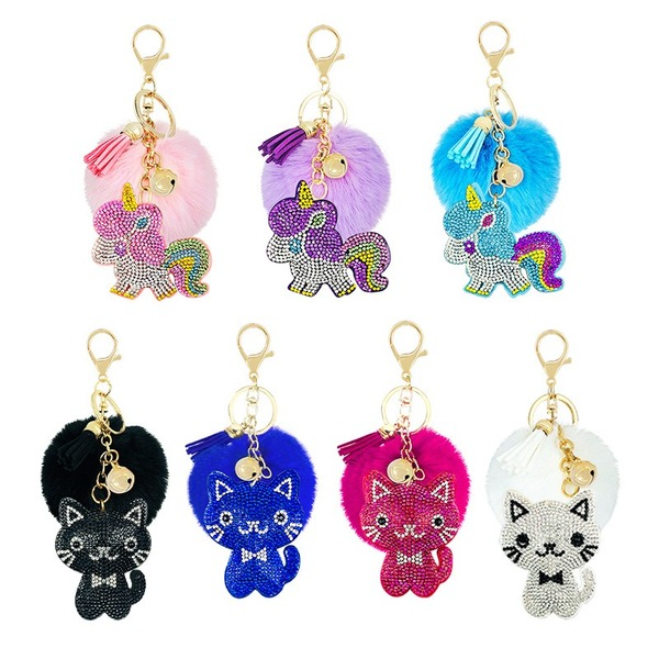 Jewelry WholesaleWholesale plush cartoon animal keychain MOQ≥10 JDC-KC-YZ017 Keychains 永泽 %variant_option1% %variant_option2% %variant_option3%  Factory Price JoyasDeChina Joyas De China