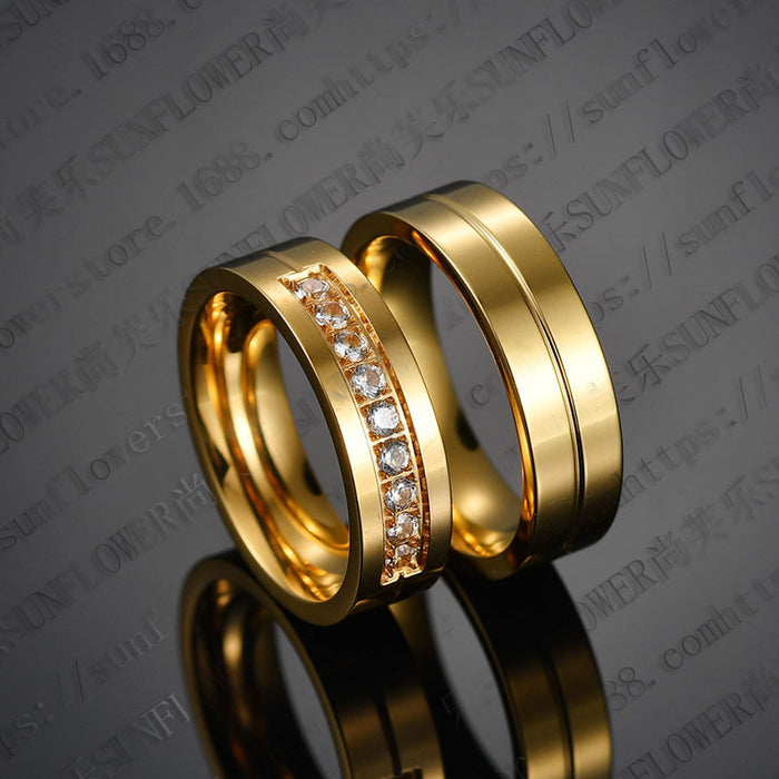 Wholesale New Titanium Steel Zircon Ring Stainless Steel Diamonds JDC-RS-RXSFL019