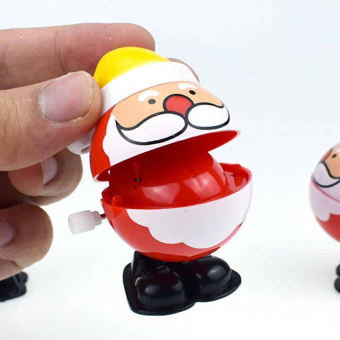Wholesale Toys Novelty Winding Clockwork Jumping Open Mouth Santa Claus MOQ≥3 JDC-FT-HengQ13