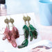 Jewelry WholesaleWholesale Feather Tassel Alloy Dreamcatcher Earrings JDC-ES-Daiq039 Earrings 黛茜 %variant_option1% %variant_option2% %variant_option3%  Factory Price JoyasDeChina Joyas De China