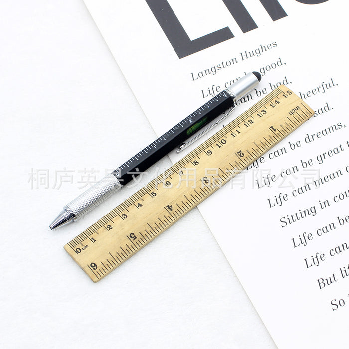 Wholesale 6 in 1 Metal Screwdriver Level Ruler Touch Screen Ballpoint Pen MOQ≥2 JDC-BP-YGuo002