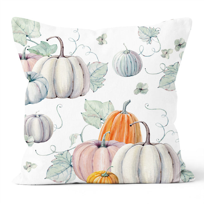 Wholesale Pillowcase Halloween Pumpkin Fade Thanksgiving Short Plush Pillowcase MOQ≥3 JDC-PW-Yifei002