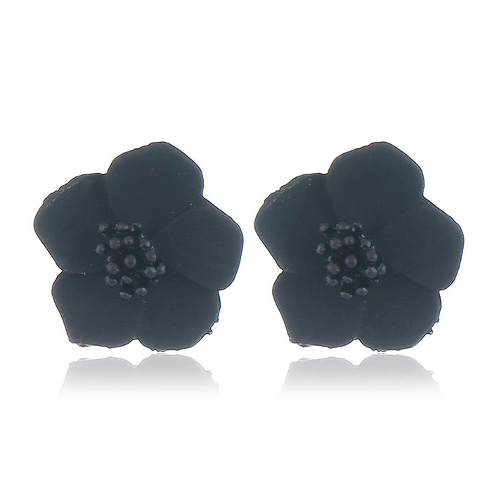 Wholesale Earrings Alloy Spray Painted Flowers MOQ≥2 JDC-ES-KaiQ059