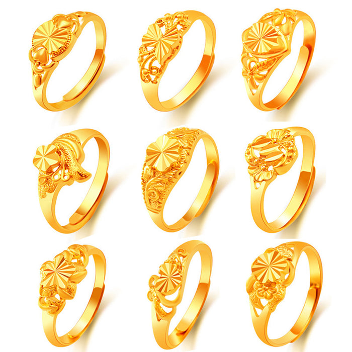 Jewelry WholesaleWholesale Copper Gold Plated Adjustable Ring JDC-RS-XinS001 Rings 鑫饰 %variant_option1% %variant_option2% %variant_option3%  Factory Price JoyasDeChina Joyas De China