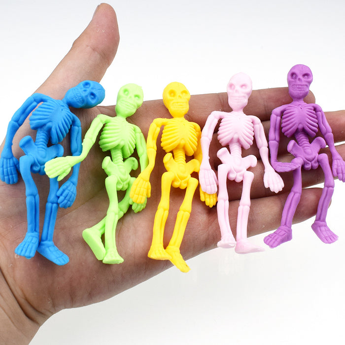 Wholesale Fidgets Toy TPR Pinch Decompress Human Skeleton Halloween MOQ≥3 JDC-FT-HengQ001