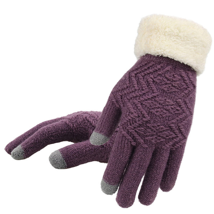 Wholesale Gloves Knitted Winter Thickening Touch Screen Outdoor JDC-GS-FanD001