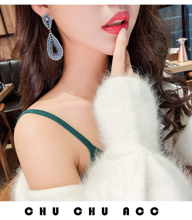 Wholesale exaggerated cold wind thin face long tassel earrings JDC-ES-kait010