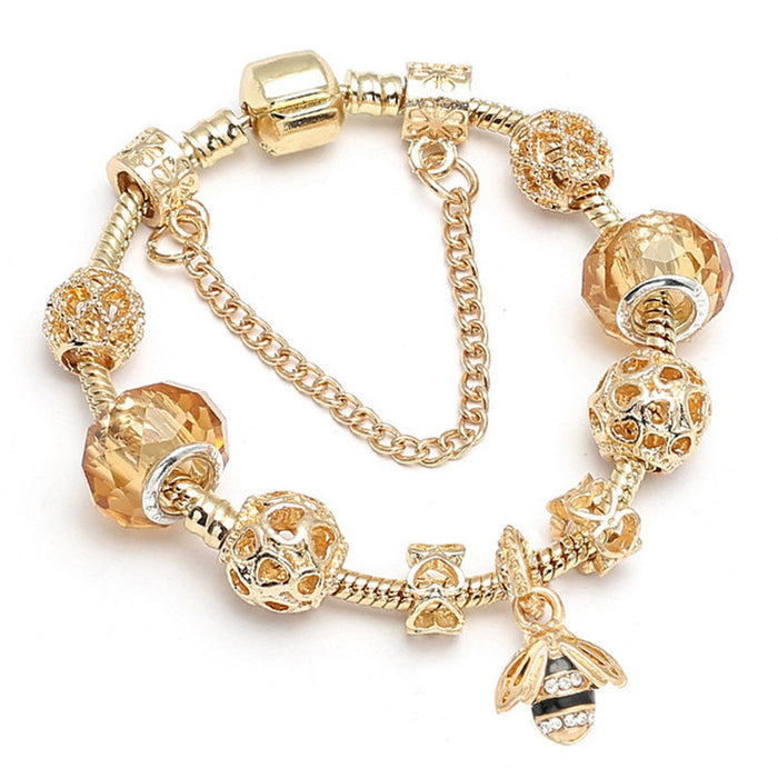 Wholesale gold bracelet trend diy love pendant bracelet (F) JDC-BT-XingL076