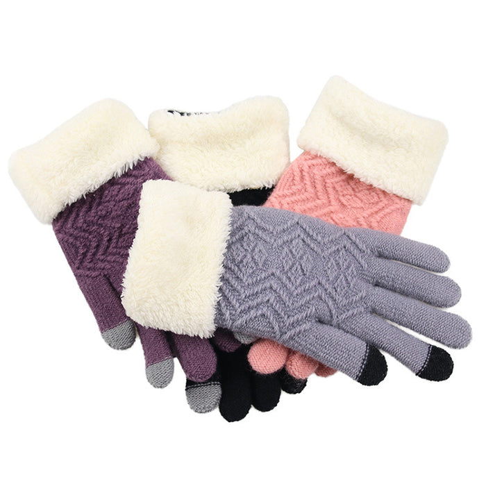 Wholesale Gloves Knitted Winter Thickening Touch Screen Outdoor JDC-GS-FanD001