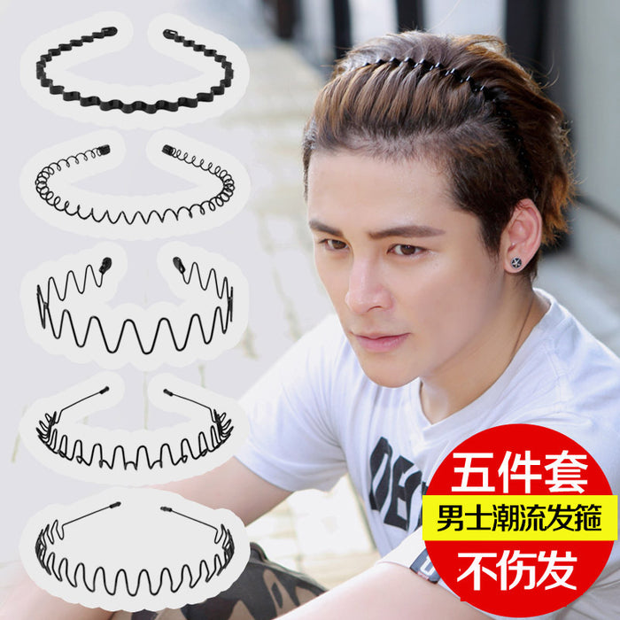 Wholesale men's headband back head non-slip wave hairpin JDC-HD-RXGS001