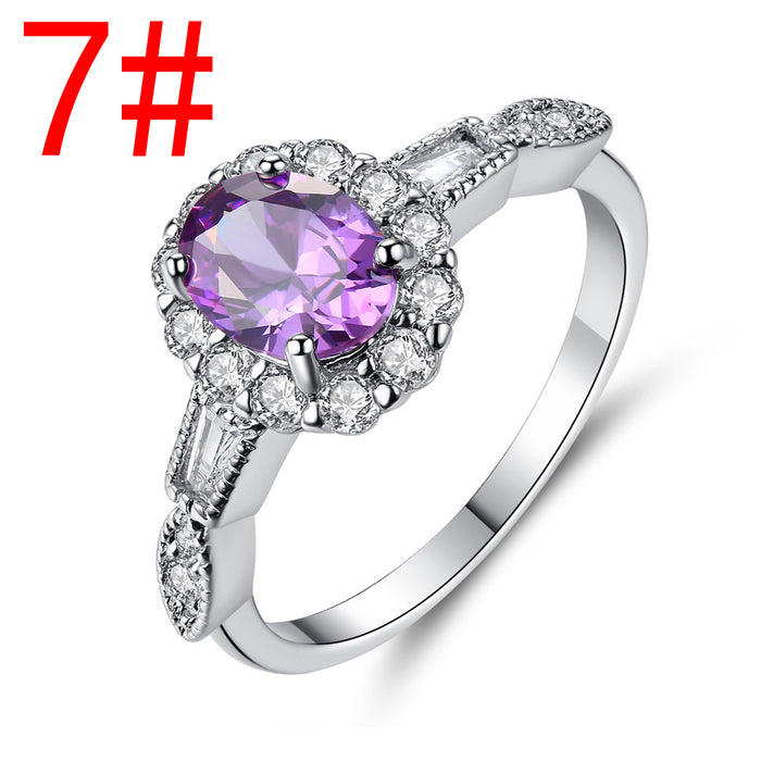 Jewelry WholesaleWholesale Purple Crystal Zircon Copper Ring JDC-RS-MiMeng064 Rings 米萌 %variant_option1% %variant_option2% %variant_option3%  Factory Price JoyasDeChina Joyas De China