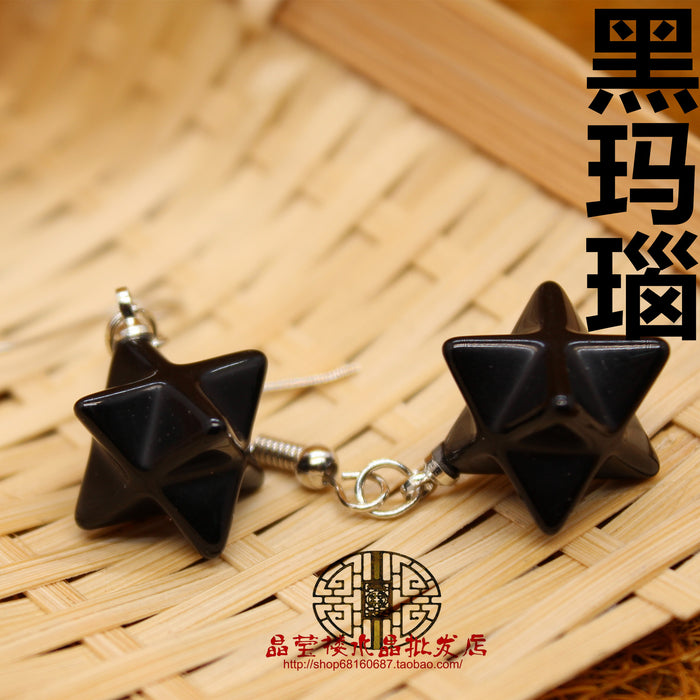 Wholesale alloy opal earrings female star anise MQO≥2 JDC-ES-jinshe002